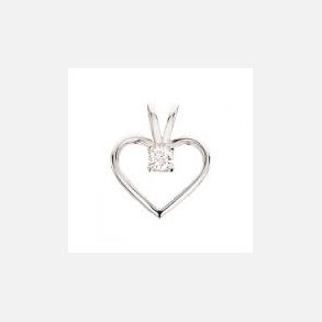 14kt Kleopatra Hvidguldshjerte m/0.05ct Brilliant