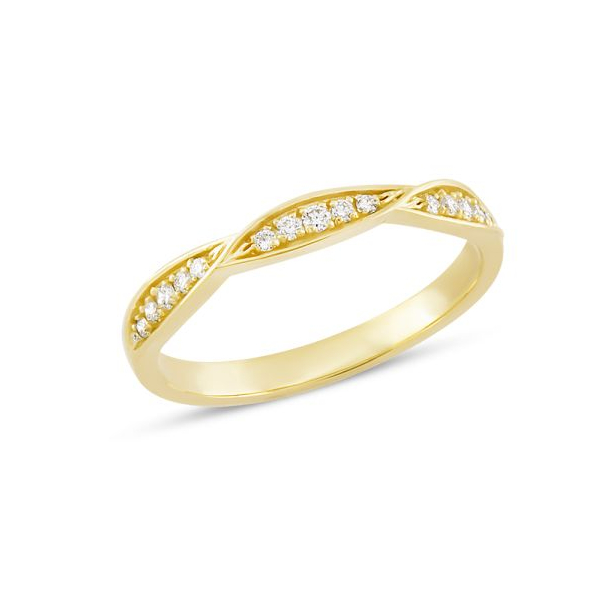 Nuran 14kt Lilja Leaf Guldring m/0,15ct - R107