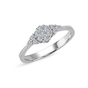 14 Kt Hvg Lilja Ring m/Diamant A3040-030-hvg