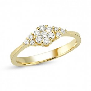14Kt Lilja Ring m/0.03ct W/SI Diamanter A3040 030