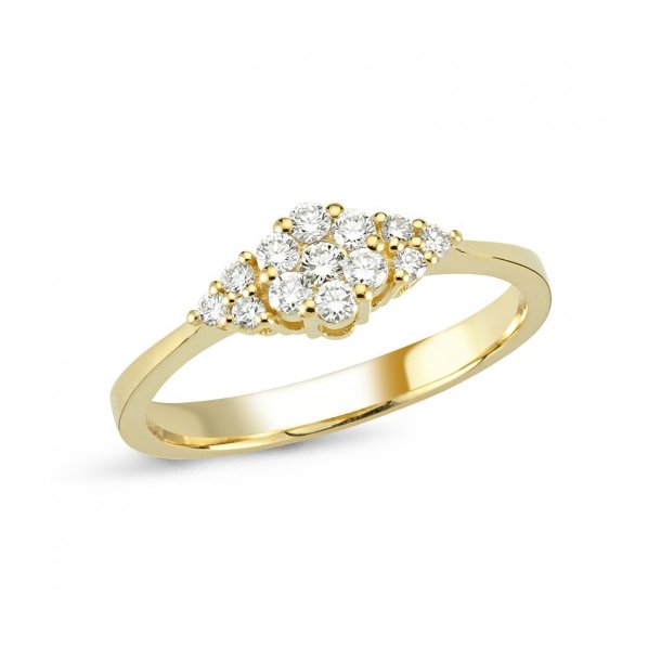 14Kt Lilja Ring m/0.03ct W/SI Diamanter A3040 030