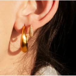 byBiehl Ocean Flow Sparkle Forgyldte Hoops 4-4204a-GP