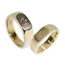 14kt Signet Damering