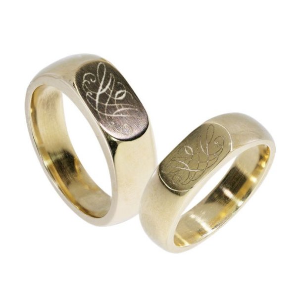 14kt Signet Herrering 