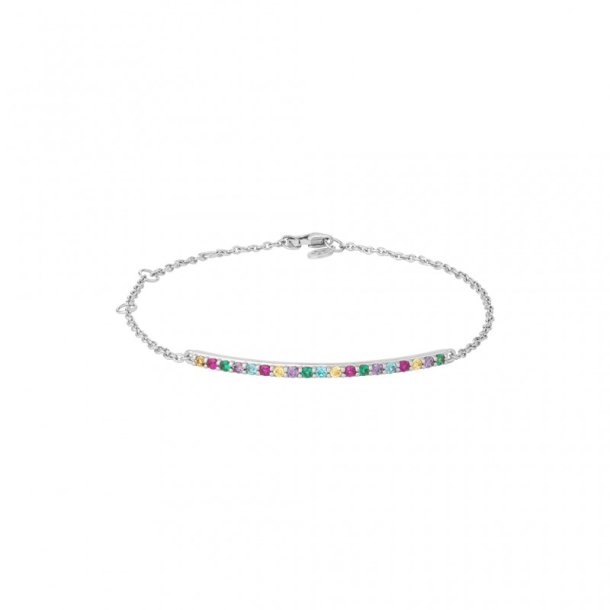 Slv Rainbow Sparkle Armbnd 2-2801m-R