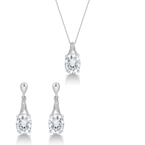 Smykkebox 688 bestende Slvkde med slvvedhng med smuk hvid zirkonia