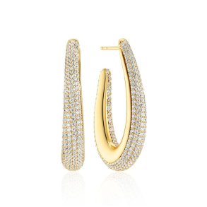 Sif Jakobs Goccia Parvus Forgyldt Slv reringe m. Zirkonia SJ-E2486-CZ-YG